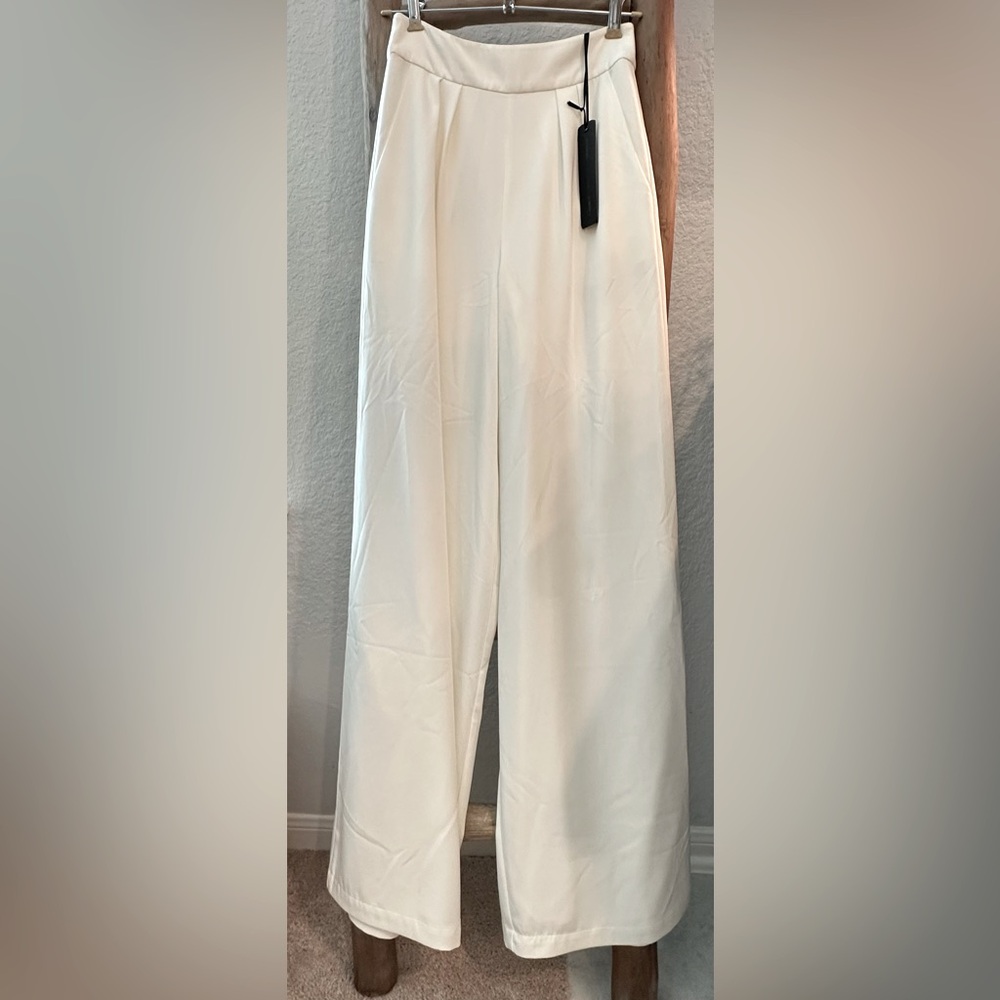 House of Harlow 1960 Cream Wide Leg Pants